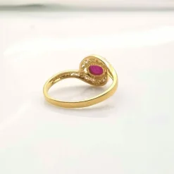 Bague Or jaune Rubis Diamants