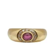 Bague or jaune, rubis et diamants