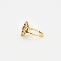 Bague or jaune Rubis et diamants