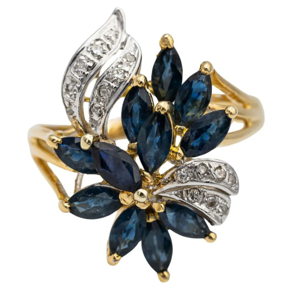 Bague Or jaune Saphir