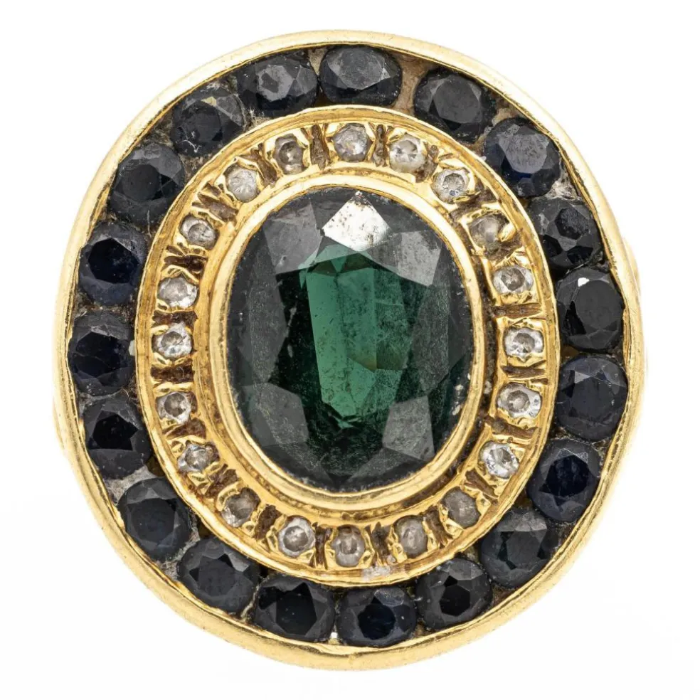 Bague Or Jaune Saphir