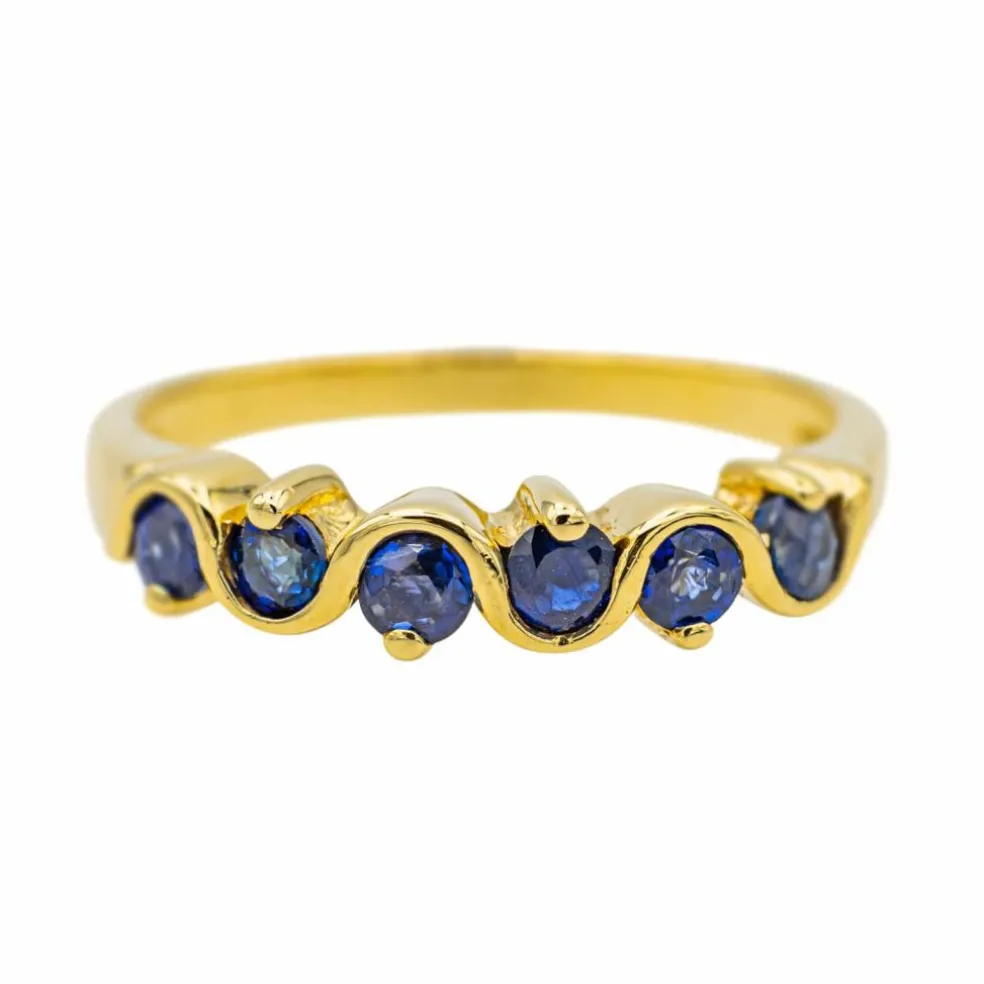 Bague Or jaune Saphir