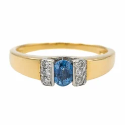 Bague Or jaune Saphir