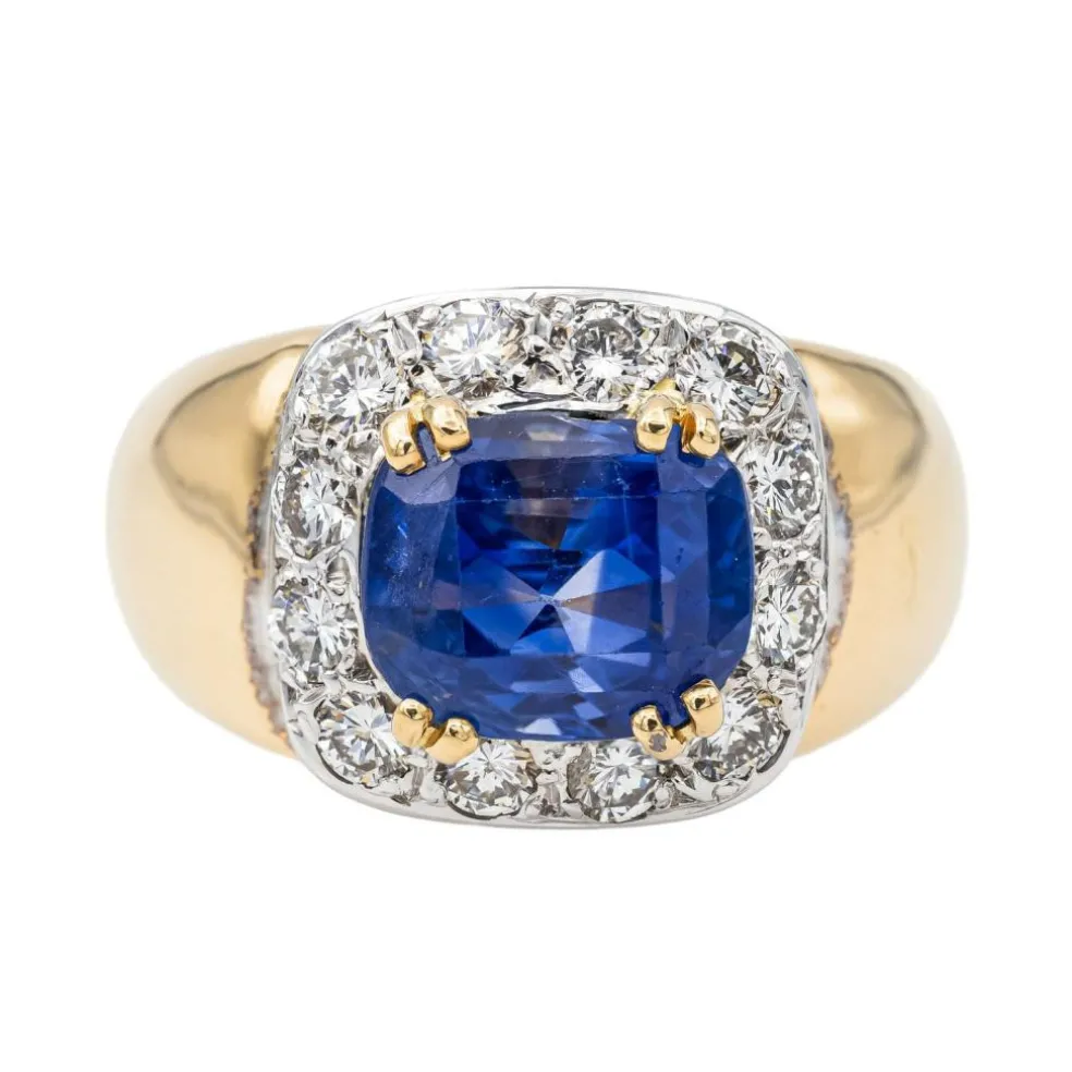 Bague Or jaune Saphir