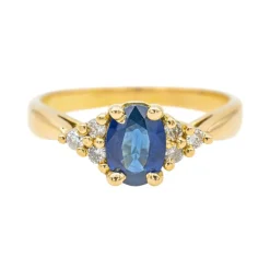 Bague Or jaune Saphir
