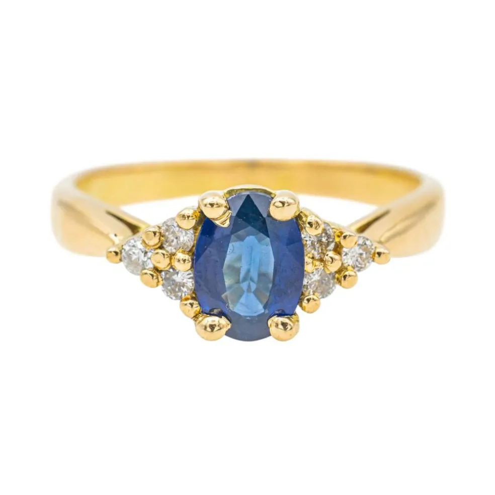 Bague Or jaune Saphir