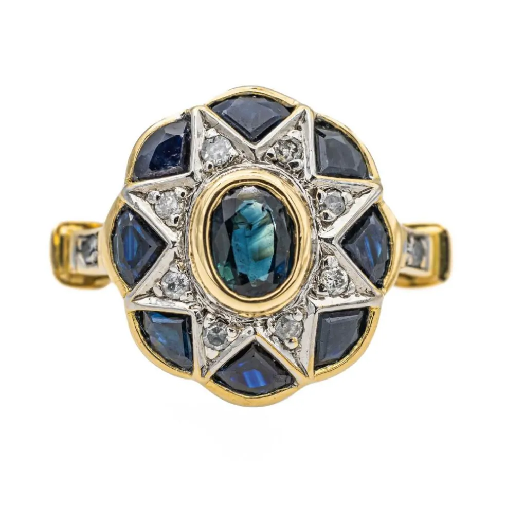 Bague Or jaune Saphir