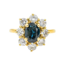 Bague Or jaune Saphir