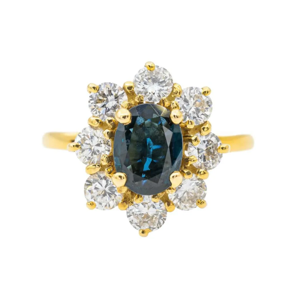 Bague Or jaune Saphir
