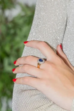 Bague Or jaune Saphir