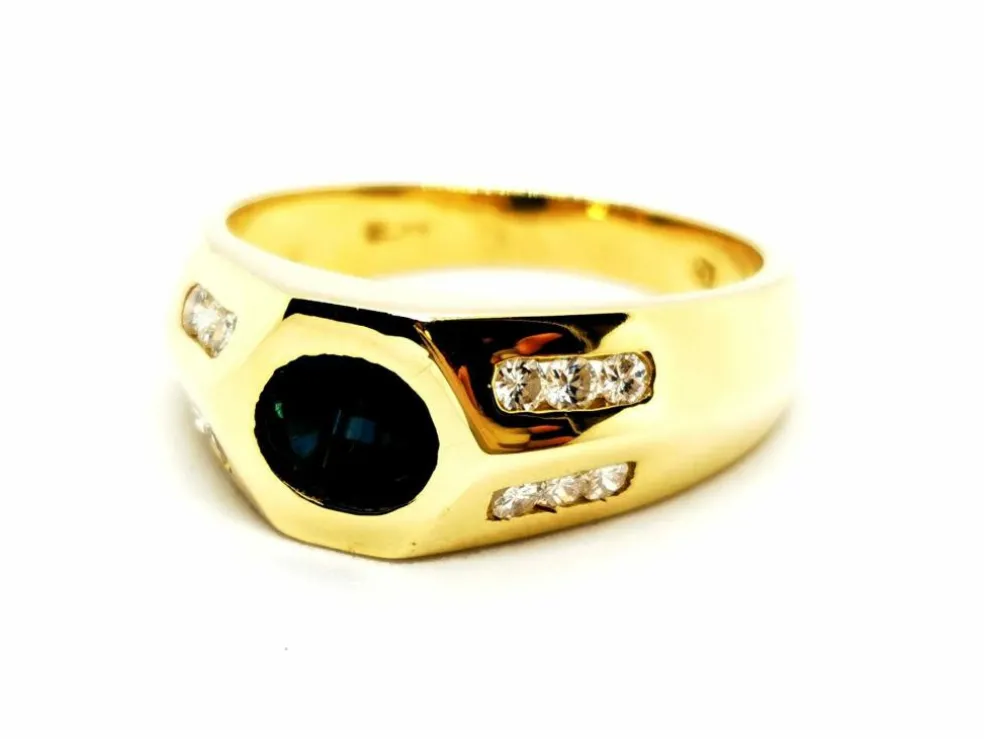 Bague Or jaune Saphir