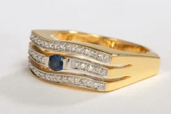 Bague Or jaune Saphir