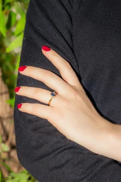 Bague Or jaune Saphir