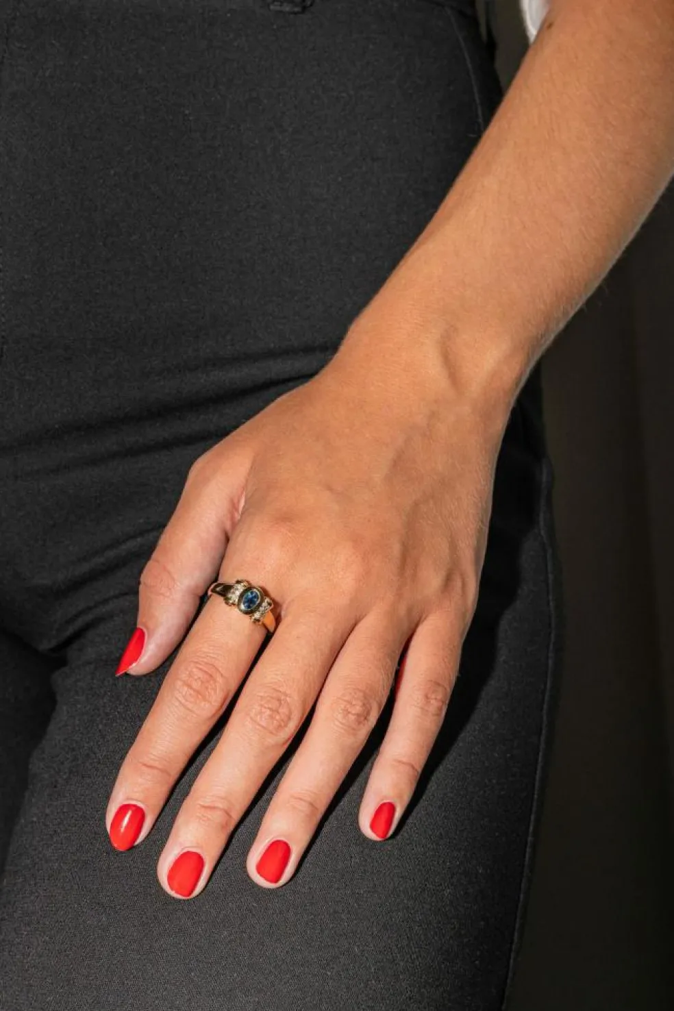 Bague Or jaune Saphir