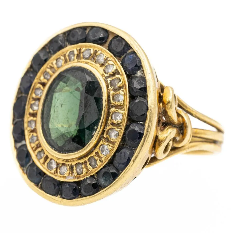Bague Or Jaune Saphir