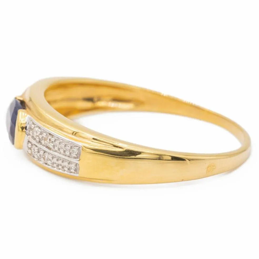 Bague Or jaune Saphir