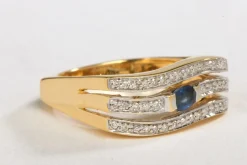 Bague Or jaune Saphir