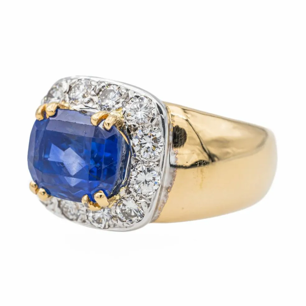 Bague Or jaune Saphir