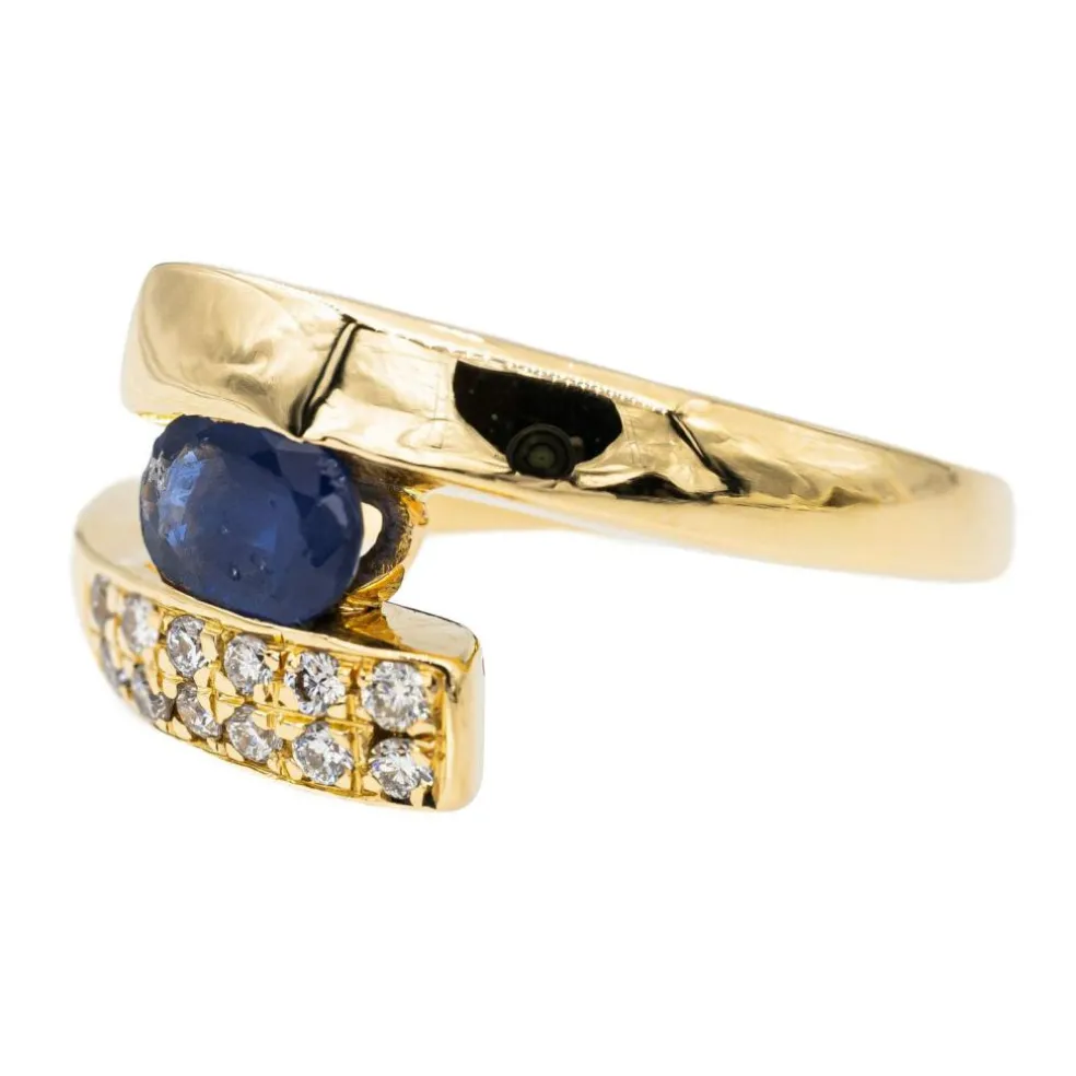 Bague Or jaune Saphir