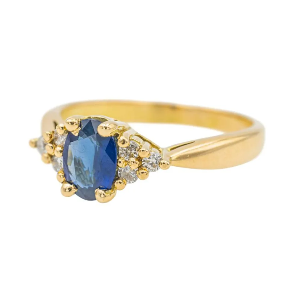 Bague Or jaune Saphir