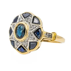 Bague Or jaune Saphir