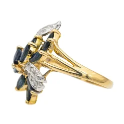 Bague Or jaune Saphir