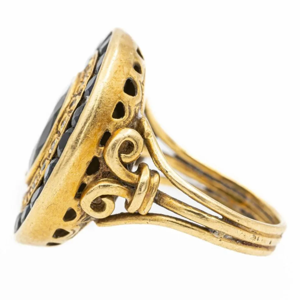 Bague Or Jaune Saphir