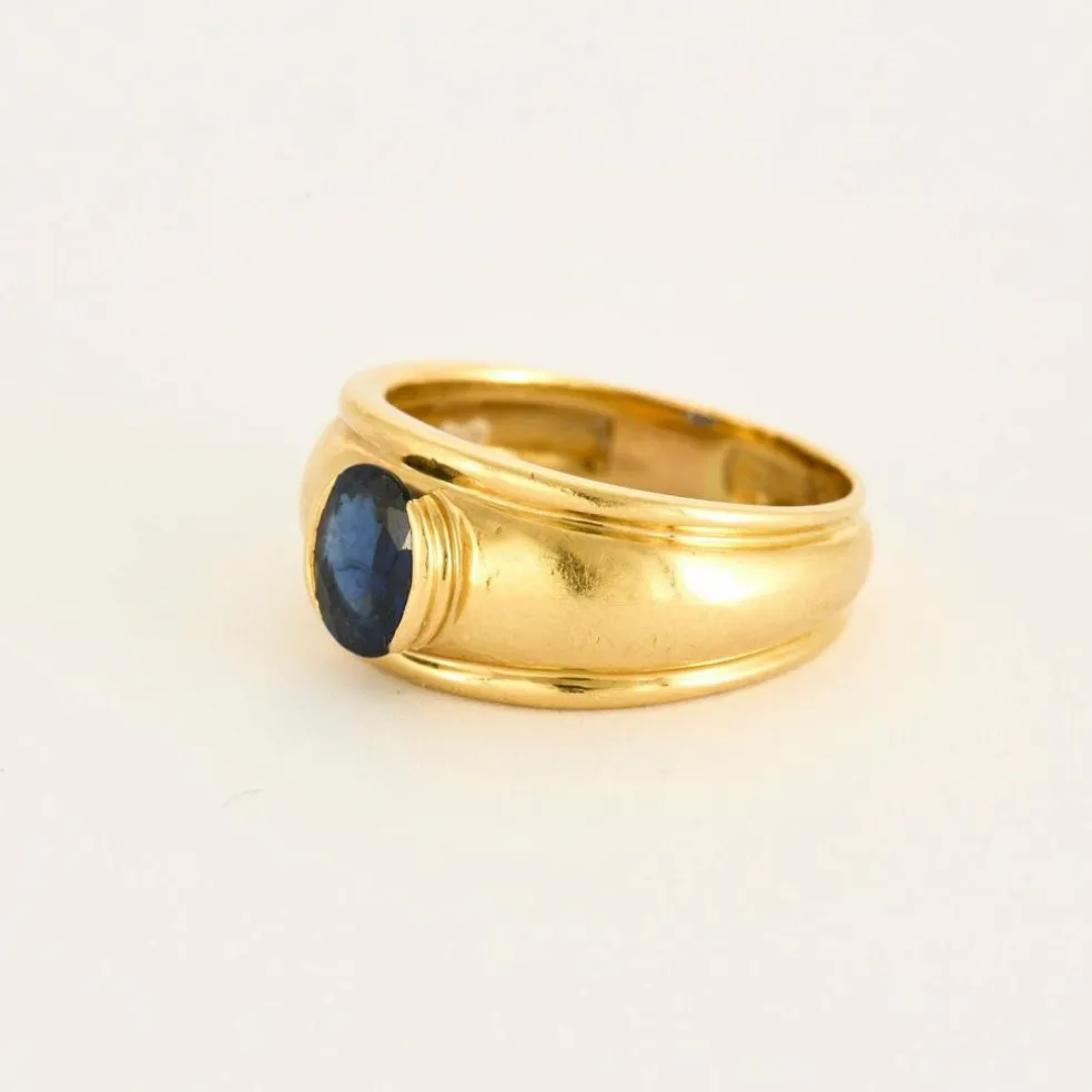 Bague Or Jaune Saphir