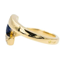 Bague Or jaune Saphir