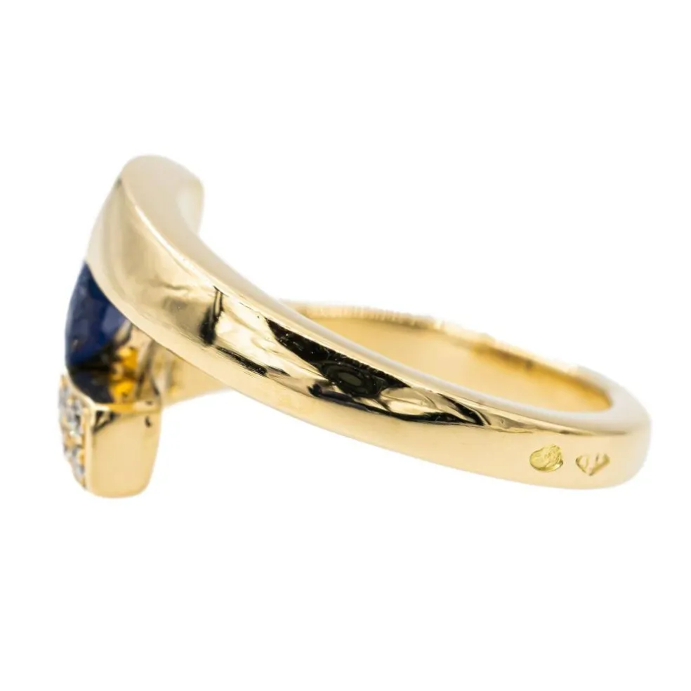 Bague Or jaune Saphir