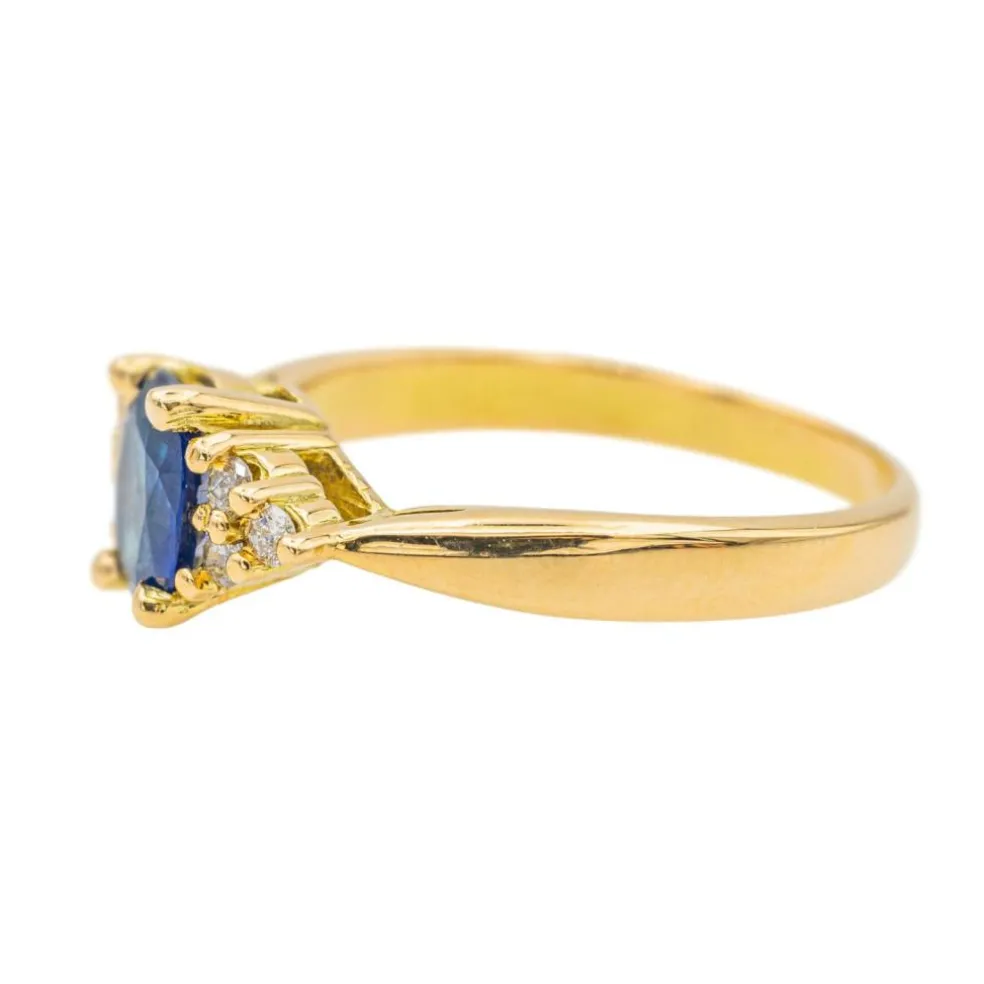 Bague Or jaune Saphir