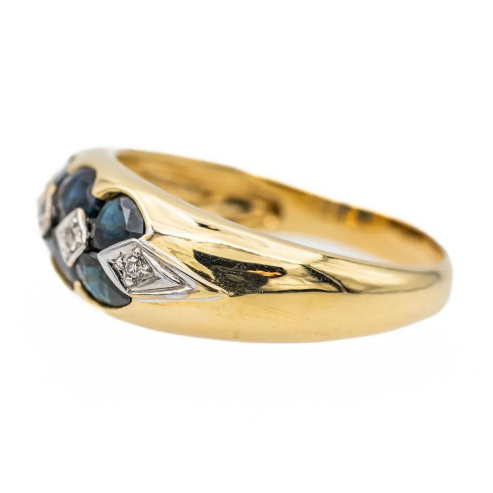 Bague Or jaune Saphir