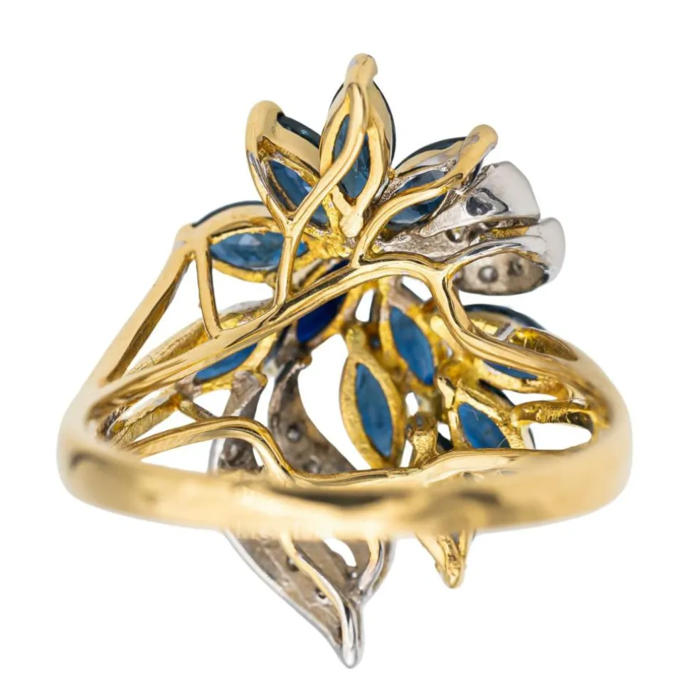 Bague Or jaune Saphir