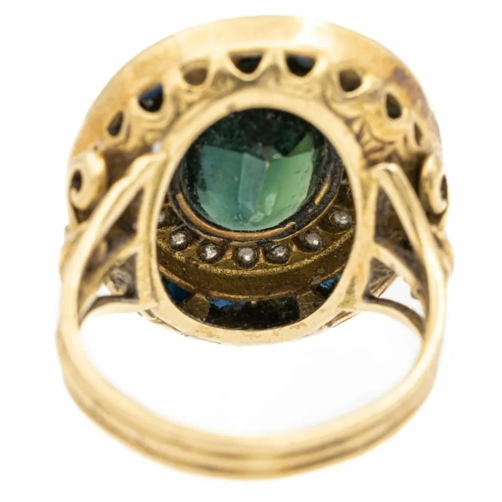 Bague Or Jaune Saphir