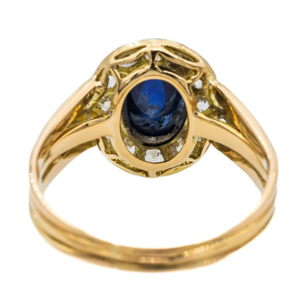 Bague Or jaune Saphir