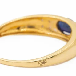 Bague Or jaune Saphir