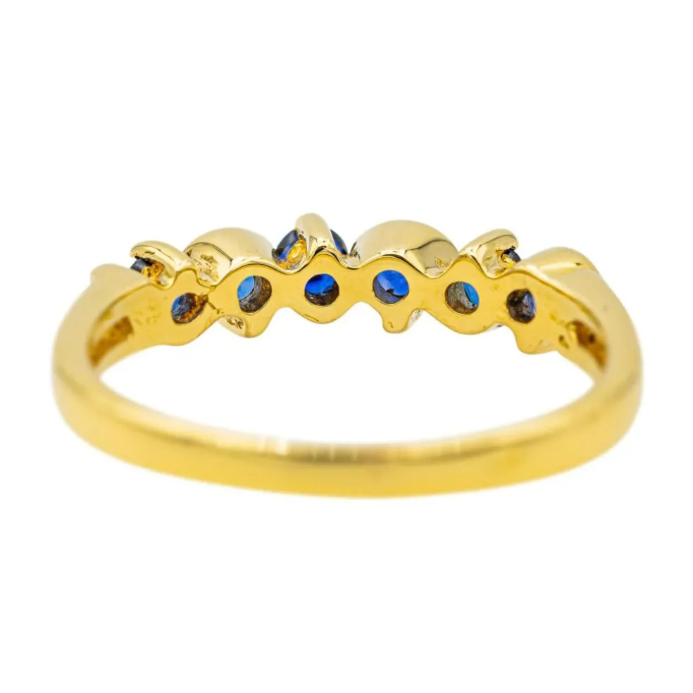 Bague Or jaune Saphir