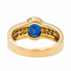 Bague Or jaune Saphir