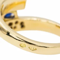 Bague Or jaune Saphir