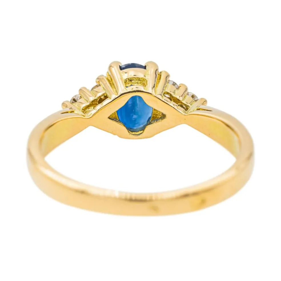 Bague Or jaune Saphir