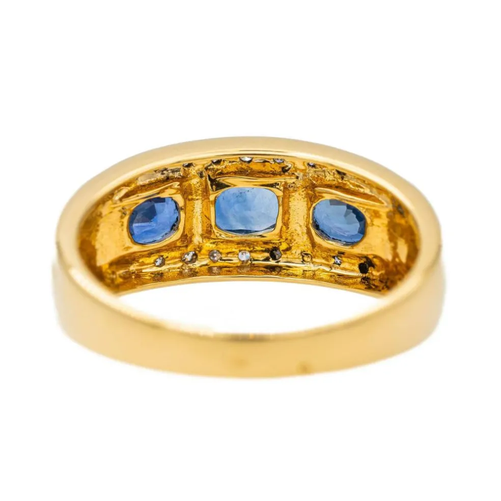 Bague Or jaune Saphir
