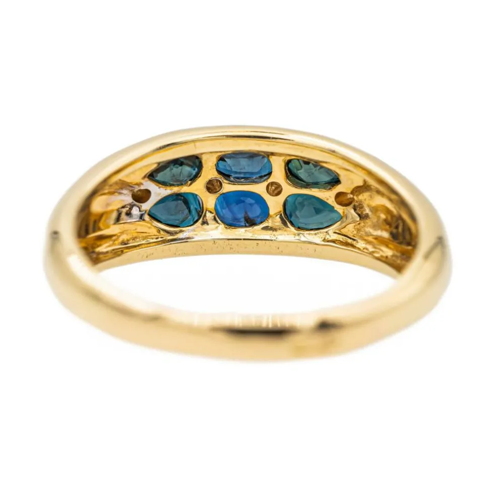 Bague Or jaune Saphir