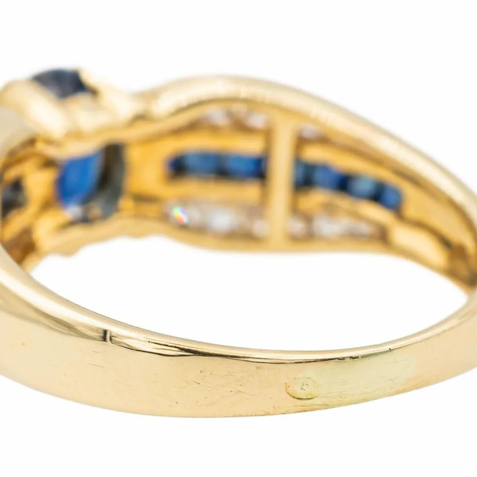 Bague Or jaune Saphir