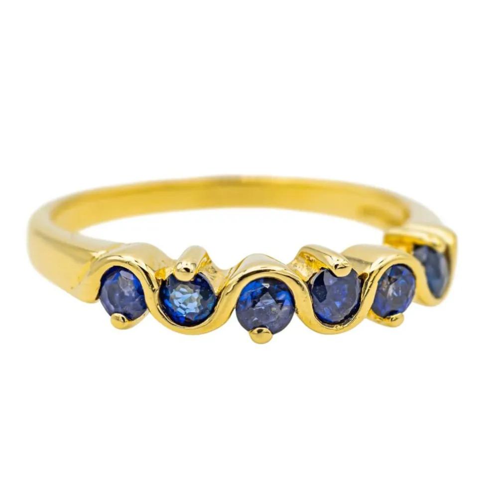 Bague Or jaune Saphir