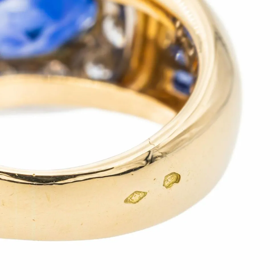 Bague Or jaune Saphir