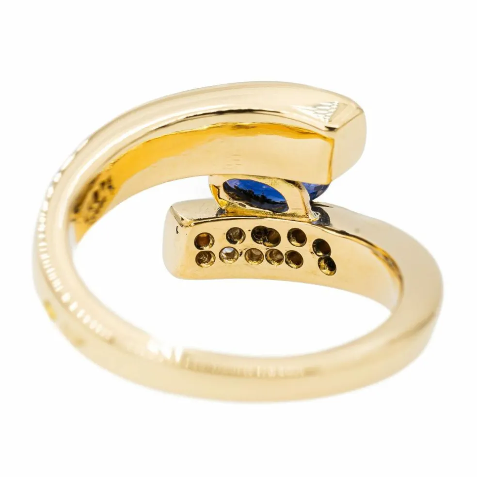 Bague Or jaune Saphir