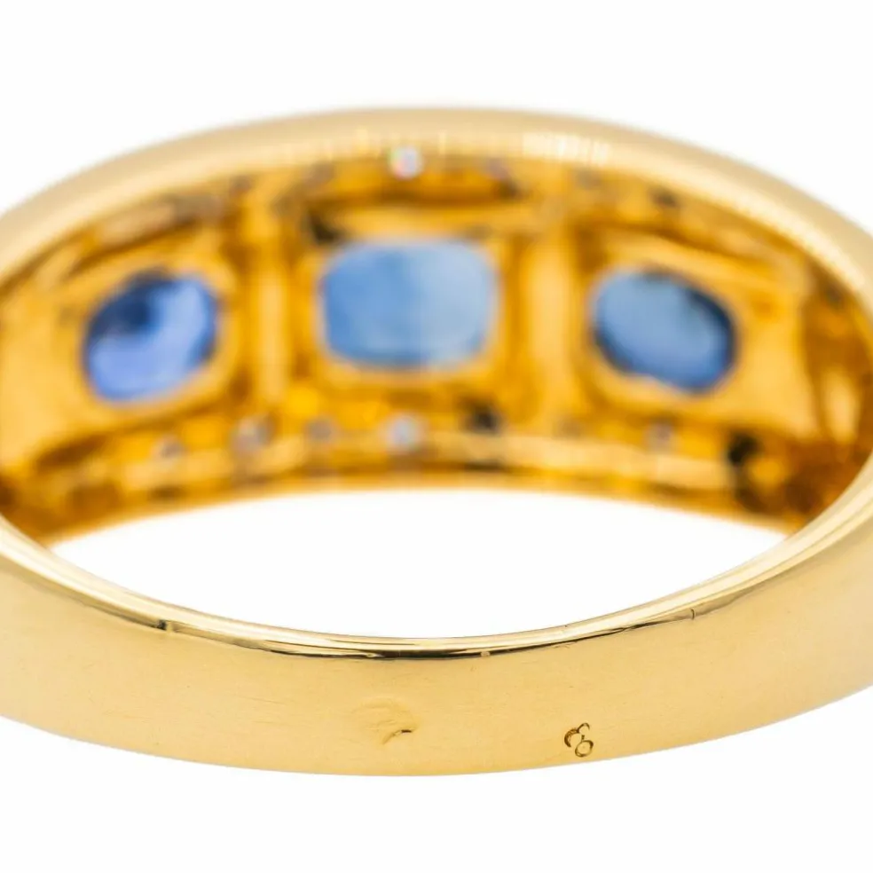 Bague Or jaune Saphir
