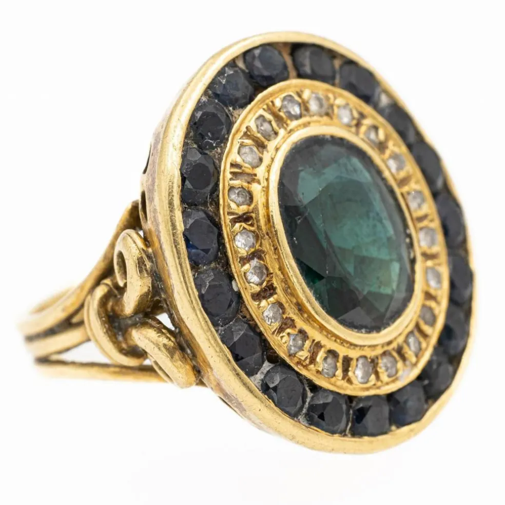 Bague Or Jaune Saphir