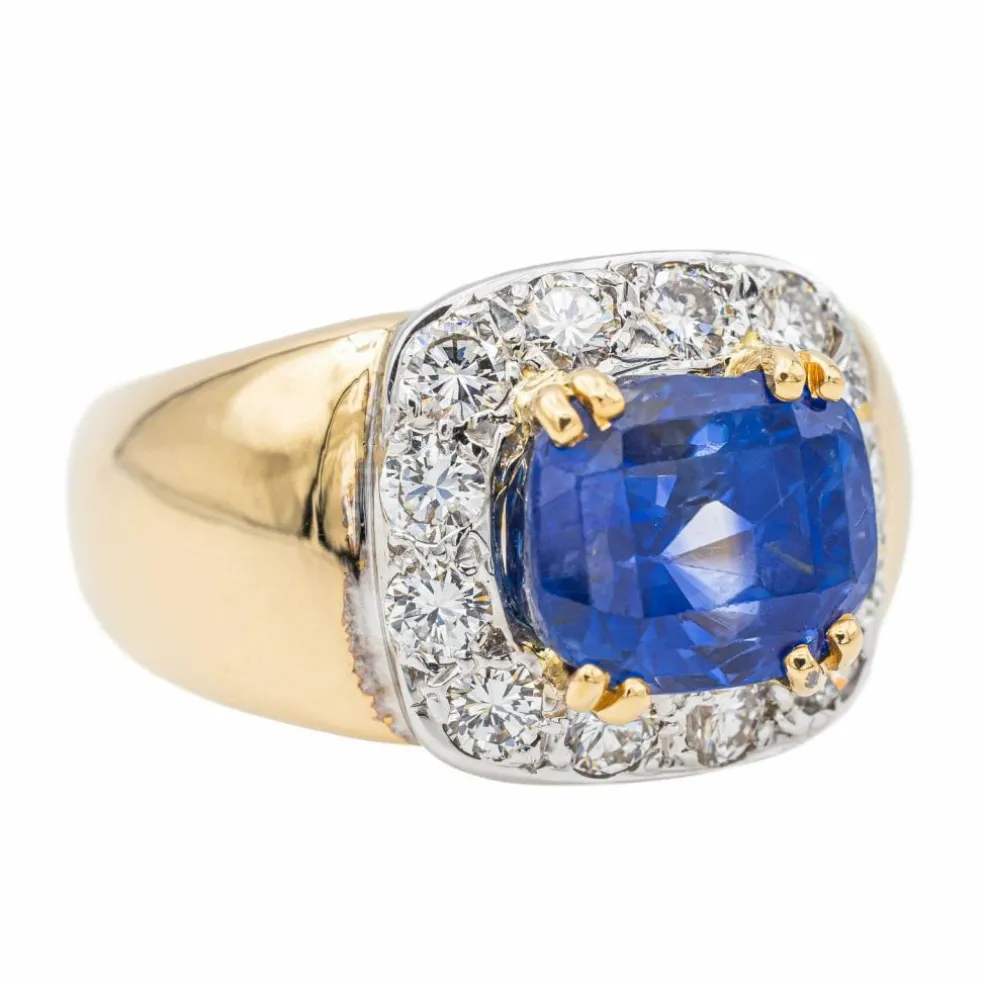 Bague Or jaune Saphir