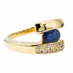 Bague Or jaune Saphir
